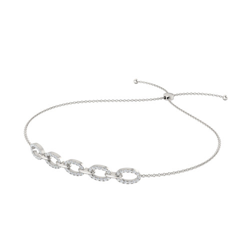 Oval Link Diamond Bracelet