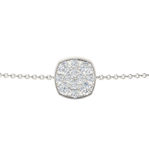 Mini Diamond Square Chain Bracelet