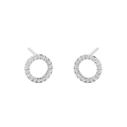 Mini Circle Diamond Stud