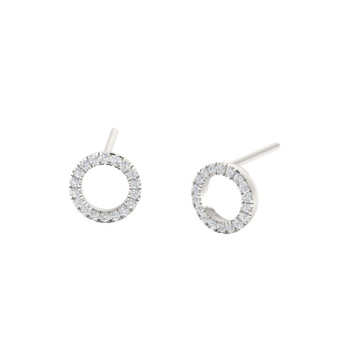 Mini Circle Diamond Stud