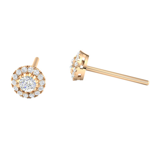 Classic Diamond Halo Stud Earrings