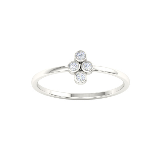 Mini Four Bezel Diamond Ring