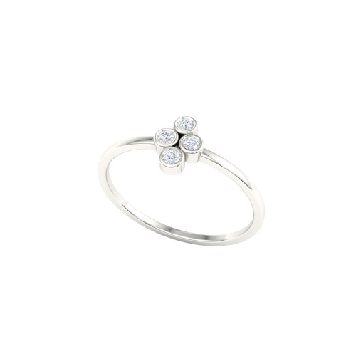 Mini Four Bezel Diamond Ring