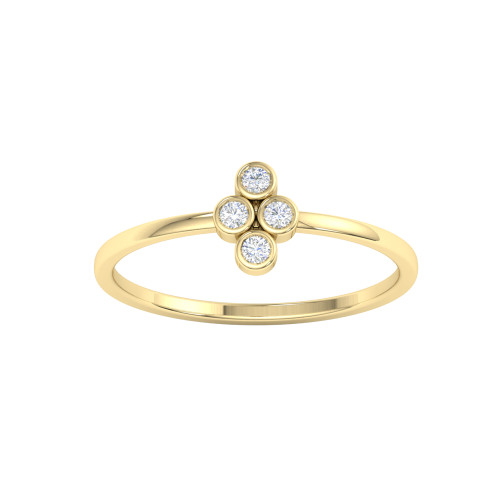 Mini Four Bezel Diamond Ring