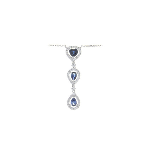 Contemporary Heart & Teardrop Necklace