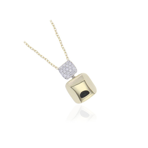 Graphic Diamond & Gold Necklace In 18K