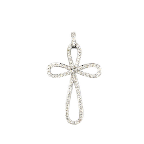 Infinity Diamond Cross Pendant