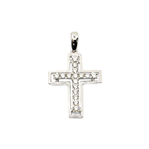 Dazzling Diamond & White Gold Pendant In 18K Gold