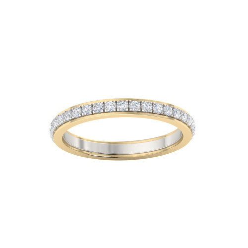 Elegant Diamond and Gold Eternity Band