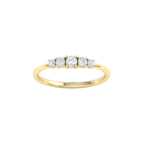 Five Stone Adorable Ring in Yellow Gold