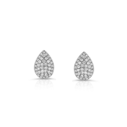 Pretty Rain Drop Gold And Diamond Ear Studs