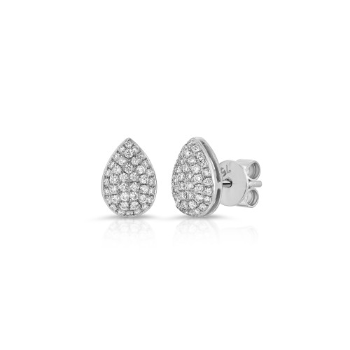 Pretty Rain Drop Gold And Diamond Ear Studs