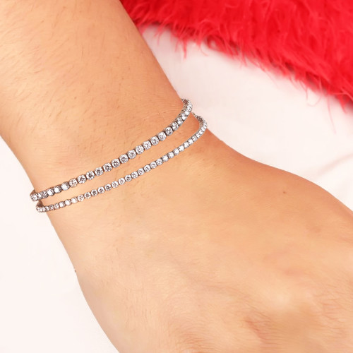 Single Line Ultra Light Tennis Bracelet (1.50mm)