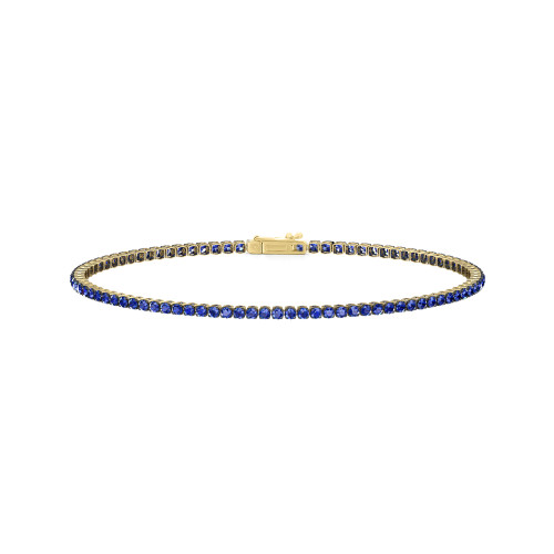 Single Line Ultra Light Tennis Bracelet in Blue Sapphire  (1.70mm)