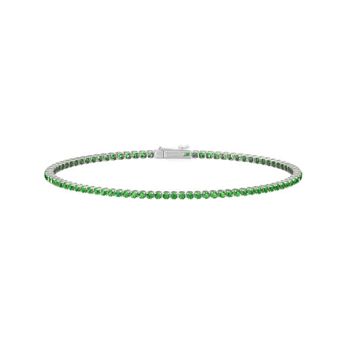 Single Line Ultra Light Tennis Bracelet in Tsavorite (1.70mm)