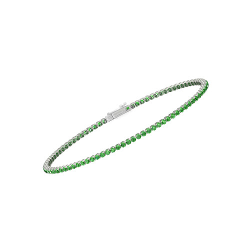 Single Line Ultra Light Tennis Bracelet in Tsavorite (1.70mm)