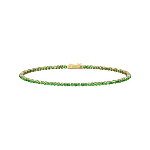 Single Line Ultra Light Tennis Bracelet in Tsavorite (1.70mm)