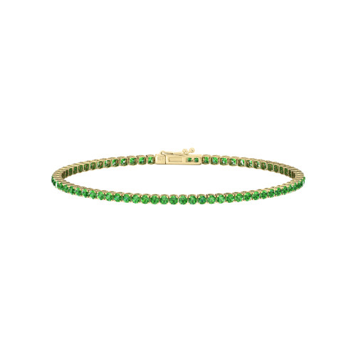 Single Line Ultra Light Tennis Bracelet In Tsavorite (2.10mm)