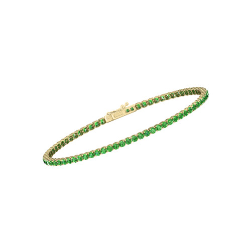 Single Line Ultra Light Tennis Bracelet In Tsavorite (2.10mm)