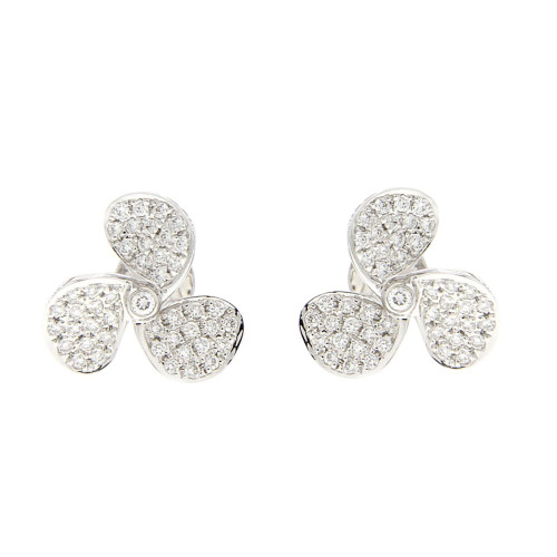 Fan Shape Diamond Earrings