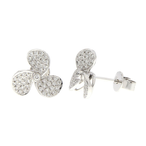 Fan Shape Diamond Earrings