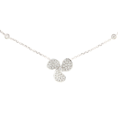 Fan Shape Diamond Necklace