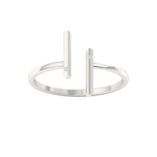 Parallel Bars Diamond Ring