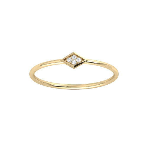 Dainty Rhombus Shaped Diamond Ring