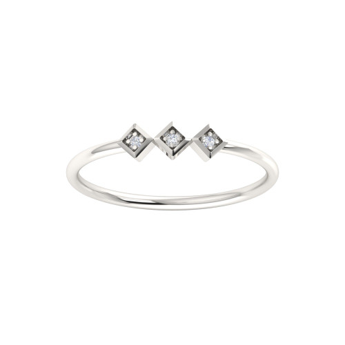 Trilogy Square Diamond Ring