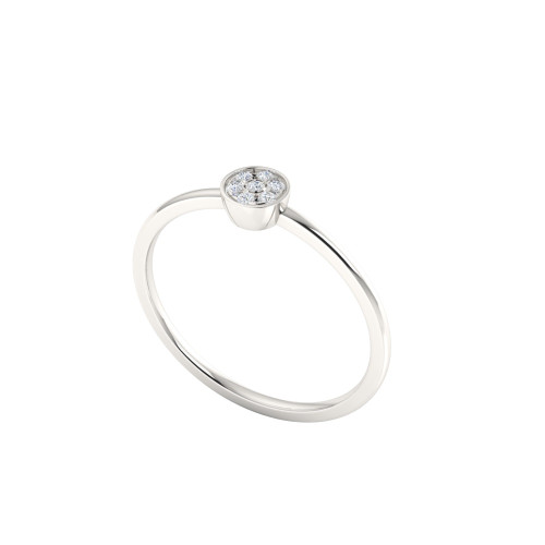 Classic Micro Pave Set Diamond Ring