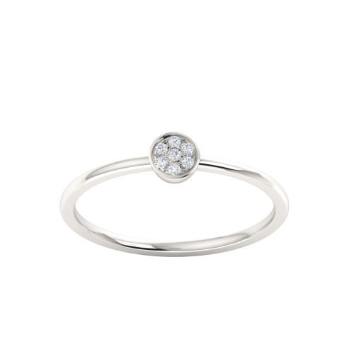 Classic Micro Pave Set Diamond Ring