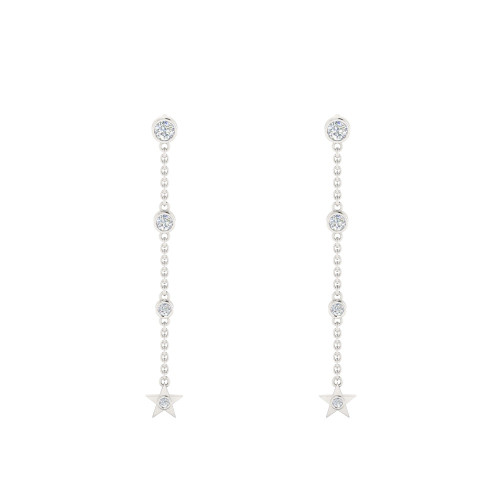 Star Chandelier Diamond Earrings