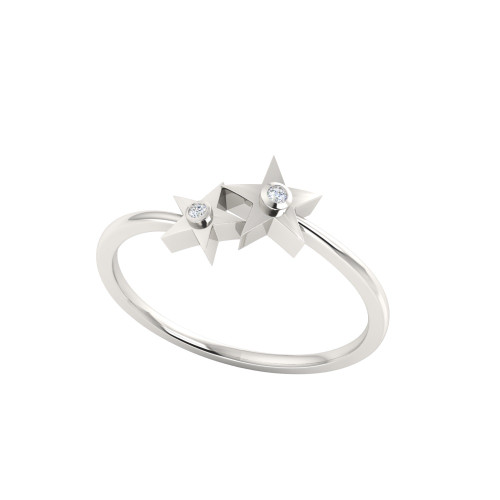 Twin Star Diamond Ring