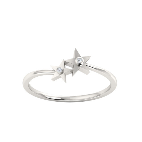 Twin Star Diamond Ring