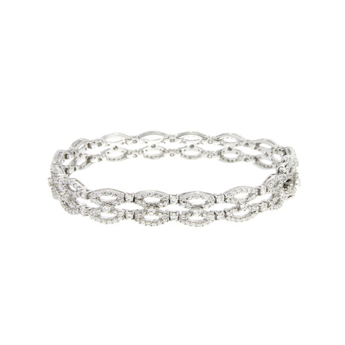 Diamond Oval Chain Bangle