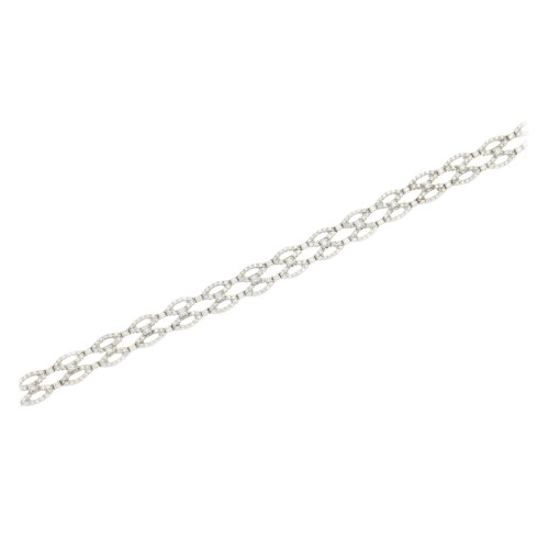 Diamond Oval Chain Bangle