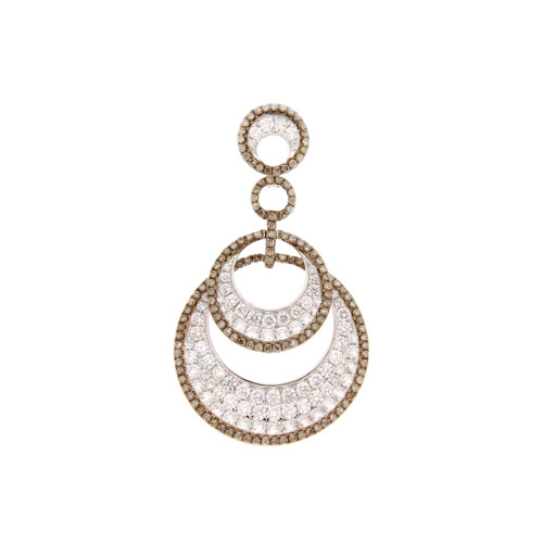 Round Diamond Circle Drop Pendant