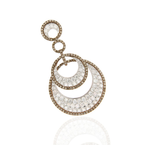 Round Diamond Circle Drop Pendant