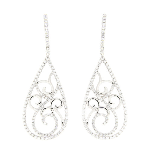 Tear Drop Diamond Earrings