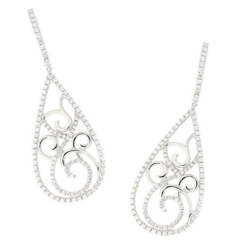 Tear Drop Diamond Earrings