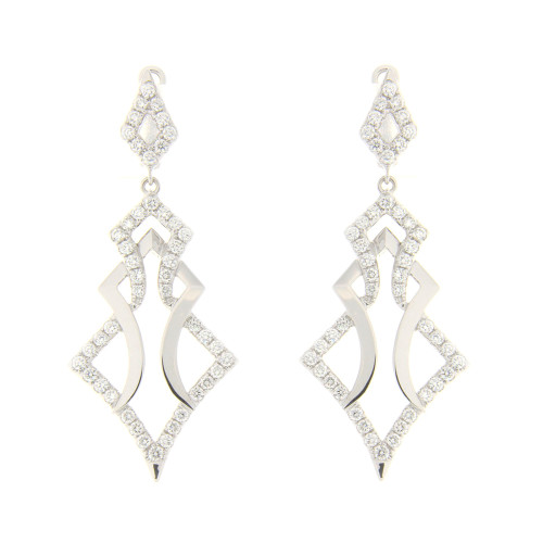 Gold and Diamond Statement Earrings