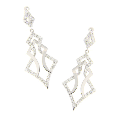 Gold and Diamond Statement Earrings
