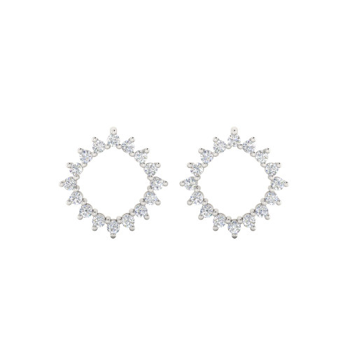 Open Square Stud Earrings