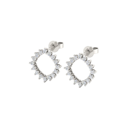 Open Square Stud Earrings