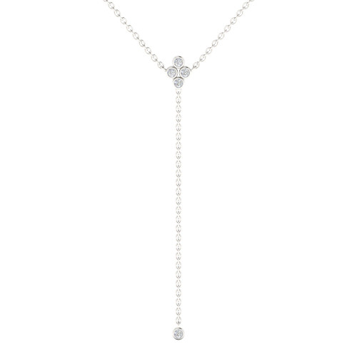 Lariat Bezel Diamond Necklace