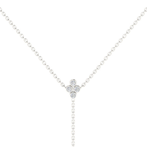 Lariat Bezel Diamond Necklace