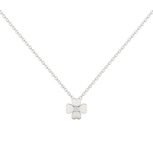 Diamond Adorned Floral Necklace