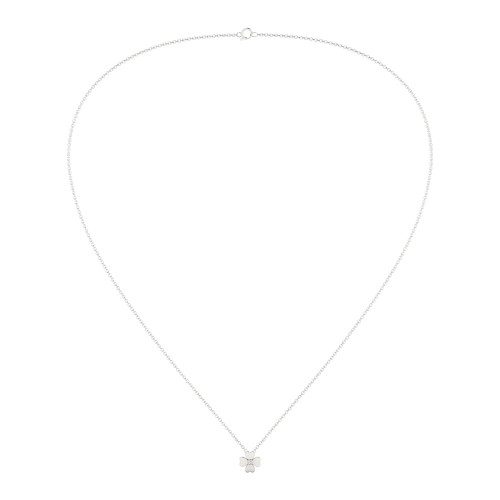 Diamond Adorned Floral Necklace