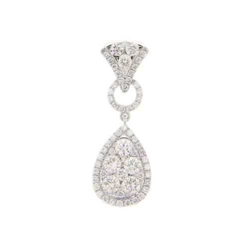Circle and Drop Diamond Pendant