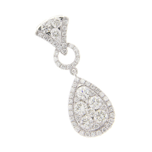 Circle and Drop Diamond Pendant